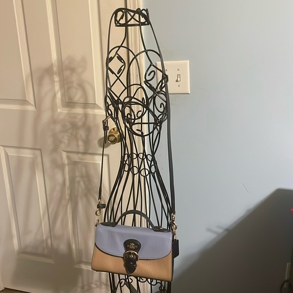 Coach Kleo Top Handle In Colorblock Marble Blue - Picture 1 of 8